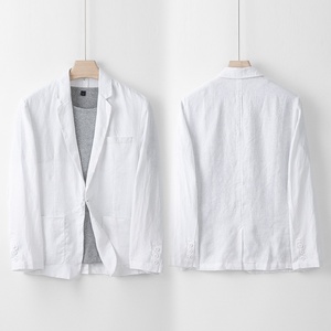 <span class=keywords><strong>Blazer</strong></span> décontracté pour <span class=keywords><strong>homme</strong></span> en <span class=keywords><strong>lin</strong></span> 100% style Old Money italien, coupe ample et légère, idéal pour le travail et les trajets quotidiens printemps/été - Product Image 2