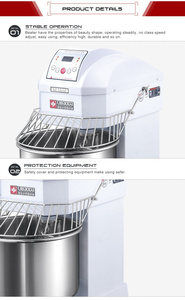 Máy trộn bột thương mại tự động 25kg Máy nhào bột Động cơ điện 3kw Thiết bị làm bánh cho tiệm bánh - Product Image 4