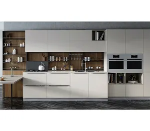 High Gloss Latest Modular Fashional Waterproof Lacquer Kitchen Cabinet With Islands