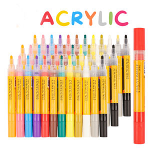 مجموعة أقلام تحديد معدنية ملونة، أقلام دائمة بقلب قطني، أقلام تحديد معدنية للرسم والتلوين، قابلة للغسل بالماء - Product Image 2