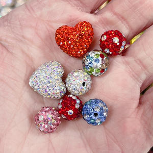 Perline in Resina con Strass da 10mm all'Ingrosso, Perline di Cristallo per Gioielli Fai-da-Te, Perline Distanziatrici - Product Image 3