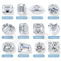 Vente en gros usine 1000 pièces par sac Moissanite blanche couleur D Pierre en vrac 0,8-2 mm DEF VVS Moissanite diamant taille brillant rond