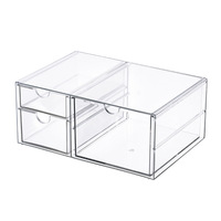 Boîte de rangement rectangulaire transparente en PET JX pour jouets, tri, usage domestique et organisateur de bureau pour étudiants