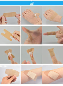 Vendajes de Primeros Auxilios para Heridas, Tirita Elástica, Yeso Médico, Color de Piel - Product Image 3