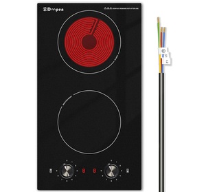 Table de cuisson à induction DooPen 2 brûleurs 1800W, plaque vitrocéramique électrique portable avec affichage numérique et commande par bouton - Product Image 6