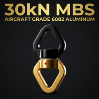 Dispositif rotatif en aluminium 30KN 360° pour la sécurité, boucle de passage, accessoire de suspension, pivot pour hamac d'escalade Mingpin
