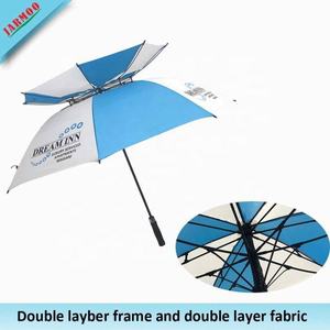Parapluie de golf droit imprimé de qualité avec logo personnalisé Parapluie de golf pliant d'hôtel personnalisé par sublimation - Product Image 4