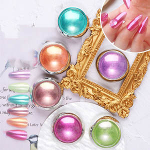 Aurora Mermaid Ultrafine Acrylique Poudre Décorations Pour Ongles <span class=keywords><strong>Rouge</strong></span> Ondulation Fantaisie Fée Miroir Farine Poudre Net pour Nail Art - Product Image 1