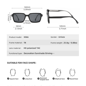<b>Shades</b> Sunglasses High Quality Luxury Square Sunglasses for Men 2026 Polarized Sunglasses Women Tr90 Glasses - Product Image 5