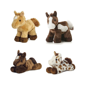 Cavallo di Peluche Personalizzato OEM Prodotto in Cina, in Poliestere con Imbottitura in Cotone PP, Morbido Marrone, Regalo per Bambini - Product Image 1