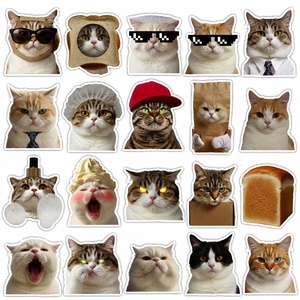 Paquete de Pegatinas de Gatos Adorables, Calcomanías Decorativas para Laptop y Teléfono, Colección para Amantes de los Gatos - Product Image 1