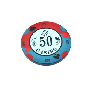 Jetons de poker hybrides en céramique personnalisés pour la sublimation, ronds, pour Blackjack et Texas Hold'em, <span class=keywords><strong>50</strong></span> mm, 16,2 grammes, épaisseur 3,3 mm, vente en gros, vierges - Product Image 4
