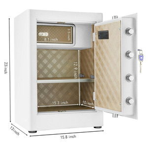<span class=keywords><strong>TIGERKING</strong></span> Coffre-fort domestique robuste de 2,05 pieds cubes, serrure à écran tactile numérique, antivol, étagères réglables, blanc - Product Image 5