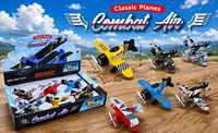 Nouvel Arrivage Avion de Guerre Classique à Tirer en Arrière, Jouet en Alliage Moulé Sous Pression, Modèle d'Avion de Chasse en Métal pour Enfants