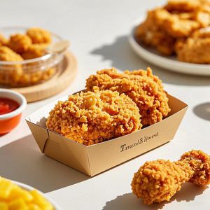 Scatole di Carta Personalizzate per Patatine da Asporto, Contenitori Monouso per Colazione, Vassoi per Snack, Confezioni per Pranzo - Product Image 2