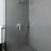 Mitigeur de douche encastré à poignée unique en laiton durable pour salle de bain