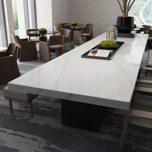 โต๊ะอาหารเซรามิกหินเผาผิวขัดเงา กันลื่น ทนกรด ทันสมัย สำหรับห้องโถง ห้องนั่งเล่น ห้องนอน และกลางแจ้ง - Product Image 4