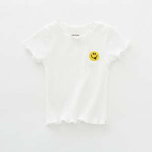 T-<span class=keywords><strong>shirt</strong></span> brodé à manches courtes pour enfants, couleur bonbon, décontracté, pour bébés filles et garçons, 1-4t, nouvelle collection été - Product Image 3