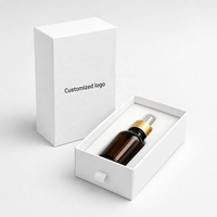 Boîte d'emballage personnalisée pour flacon compte-gouttes en verre ambré de 5 ml, flacon de teinture, boîte en papier avec logo