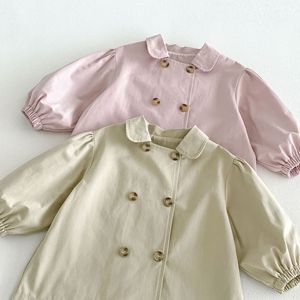 Abrigo de <span class=keywords><strong>Gabardina</strong></span> Sólido con Volantes y Doble Botonadura para Bebé Niña - Colección Otoño - Product Image 4
