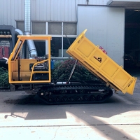 Mini-dumper chenillé tout caoutchouc de 3,5 tonnes avec chargeur frontal et moteur-pompe à roulement