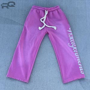 Pantalones Deportivos de Cintura Alta para Hombre, Estilo Hip Hop, 100% Algodón, Diseño Americano con Letras y Diamantes, para Baile de Jazz - Product Image 3