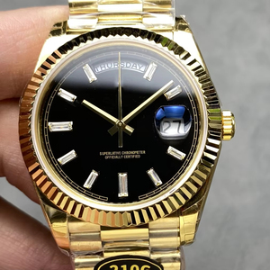 Reloj Mecánico de Lujo de Súper Calidad, 40 mm, Fábrica KF, Acero 904L, Movimiento 2836, 228238, Peso 215 g, Oro Amarillo con Diamantes - Product Image 1