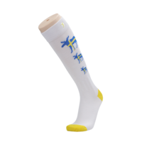 Bas de compression personnalisés OEM pour femmes et hommes, bas de compression pour le cyclisme, le sport, les chaussettes de compression athlétiques, chaussettes hautes, logo personnalisé