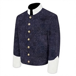 Veste formelle vintage à col contrastant et boutonnée pour homme, à manches courtes, respirante, coupe-vent et imperméable, idéale pour les performances scéniques - Product Image 2