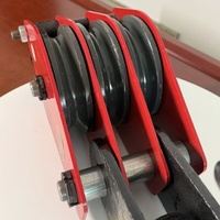 Bloque de polea de anillo de elevación de tres ruedas de alta calidad, arranque de polea Triple y aparejo, bloque de cuerda, eslingas de elevación, accesorios de cableado