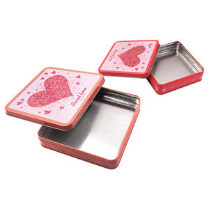 वैलेंटाइन डे उपहार विचार 174 एक्स 174x53mmh 135x135x42mmh वर्ग टिनप्लेट कंटेनर के लिए - Product Image 4