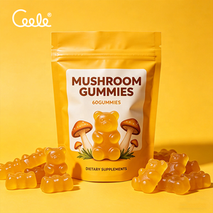 Biologische Multi-Paddenstoelen Blend Gummies Reishi Maitake Chaga Shiitake Cordyceps Verbeteren Cognitieve Functie en Immuun Gezondheid - Product Image 1