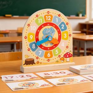 Aprende a Ver las Horas: Reloj Educativo de Madera para Niños Pequeños y de Jardín de Infancia - Product Image 1