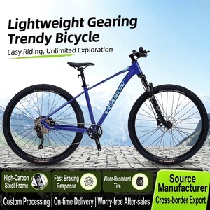 Vélo de montagne en alliage d'aluminium personnalisable en gros avec freins à disque, roues de 24 pouces, 21 vitesses, fourche à suspension - Expédition rapide - Product Image 1