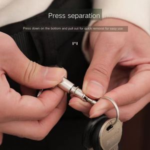 Llavero extraíble de liberación rápida, soporte de llavero extraíble de doble cabeza para accesorio, llavero desmontable de Metal, llavero dividido - Product Image 6