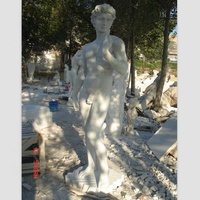Sculptures de statue d'hercule zeus humain en marbre naturel