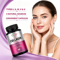 Collagène en poudre végétalienne japonaise, capsules de collagène, gommes de biotine et kératine pour la peau, marque privée, 99% collagène