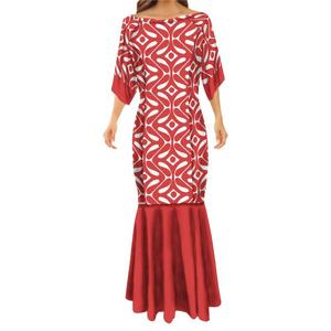 Robe longue queue de poisson pour femmes, personnalisée, nouvelle guinée, élégante, Design du patrimoine du pacifique, <span class=keywords><strong>Melanesia</strong></span>, épaule dénudée, Offres Spéciales - Product Image 2