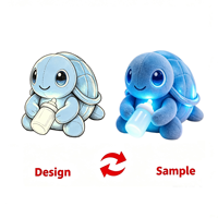 Peluche grenouille parlante répétitive Kawaii, animal en peluche doux de haute qualité, jouet interactif réconfortant, cadeau de fête pour enfants, Tortue Lumineuse