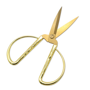 Ciseaux de tailleur en acier inoxydable doré à tête droite pour usage domestique, cadeau de mariage, ciseaux de cérémonie d'ouverture - Product Image 1