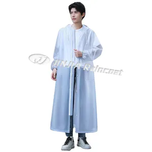 Unisex Phong Cách PVC EVA Xách Tay Dài Dày Rõ Ràng Ngoài Trời Áo Mưa Không Thấm Nước Và Ánh Sáng Trọng Lượng Mưa Cape Với Mang Túi