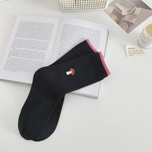 Nova Chegada Deslizamento Cor Meias Bonito Dos Desenhos Animados Bordado Gato Meias Japonês Harajuku Engraçado Penteado Meias De Sotton para Meninas - Product Image 5