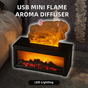 Humidificador USB de Escritorio con Efecto Llama, Difusor de Aroma Ultrasónico Inteligente para Aceites Esenciales, Ideal para Autos, Hoteles y Hogares, Eléctrico, de Plástico - Product Image 3