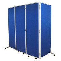 Écran de séparation de pièce en tissu souple portable moderne pliable panneaux de séparation mobiles pour bureau et entrepôt