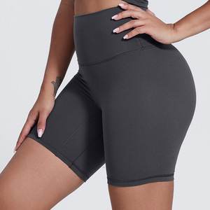 MOQ bajo de fábrica Color personalizado Señoras Pantalones cortos de bicicleta Suave Cómodo Entrenamiento Correr Deportes Fitness Yoga Pantalones cortos Mujeres - Product Image 6