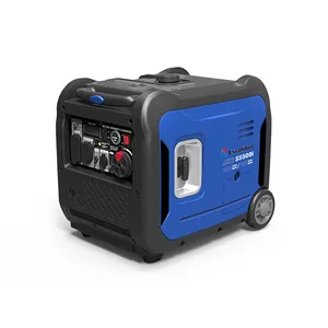 Excalibur 220v üç fazlı 50hz Recoil Start benzinli jeneratör 3 Kw tekerlekli güç sessiz taşınabilir Inverter jeneratör