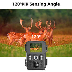 Caméra de chasse HD 720P directe d'usine, caméra de surveillance de la faune extérieure étanche avec vision nocturne IR, mini caméra piège à animaux - Product Image 4