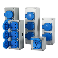 Boîte de prise de courant multifonctionnelle étanche, boîte de prise en plastique industrielle, 5 trous, 10A, prise de courant étanche pour la maison, multiprise