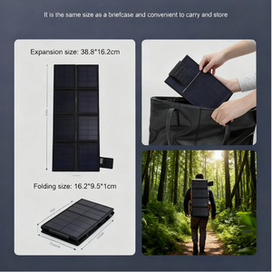 ALECTER <b>Portable</b> Mini Foldable Camping <b>Solar</b> <b>Panel</b> 30W Monocrystalline Silicon 20% Efficiency USB 5V Output IP65 Waterproof - Product Image 4