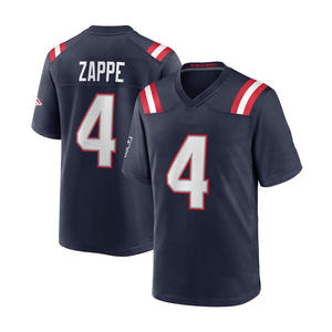 Maglia da Football Americano Ricamata New England # 12 Brady # 4 Zappe # 10 Maggio # 15 Elliott Magliette da Uomo ad Asciugatura Rapida in Vari Colori Vendita all'Ingrosso - Product Image 4